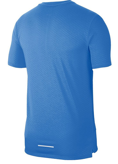 Футболка мужская Nike Breath Rise 365 Ss Pacific Blue/Reflective Silver - Фото 2 большая