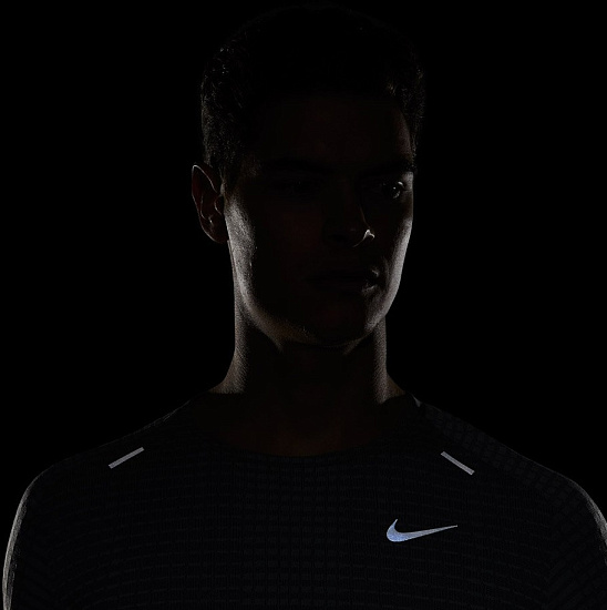 Футболка мужская Nike Techknit Ultra Ls Smoke Grey/Lt Smoke Grey/Reflective Silver - Фото 8 большая