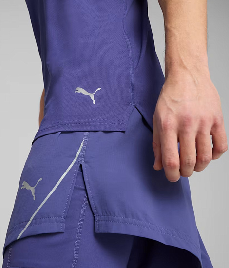 Майка мужская Puma Run Graphic Mesh Blue Crystal - Фото 7 большая