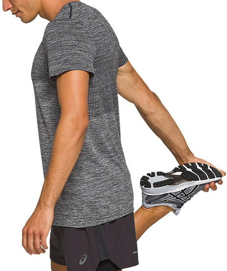 Футболка мужская ASICS Race Seamless SS Performance Black - Фото 3 большая