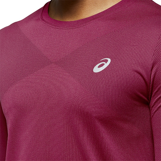 Футболка мужская ASICS Seamless LS Top Chili Flake - Фото 6 большая