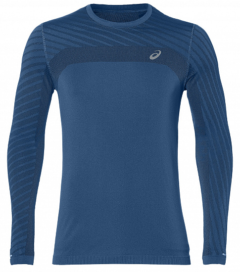 Футболка мужская ASICS Seamless LS Texture Deep Sapphire - Фото 1 большая