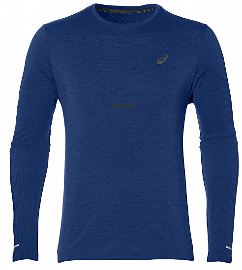 Футболка мужская ASICS Seamless LS Mako Blue - Фото 1 большая