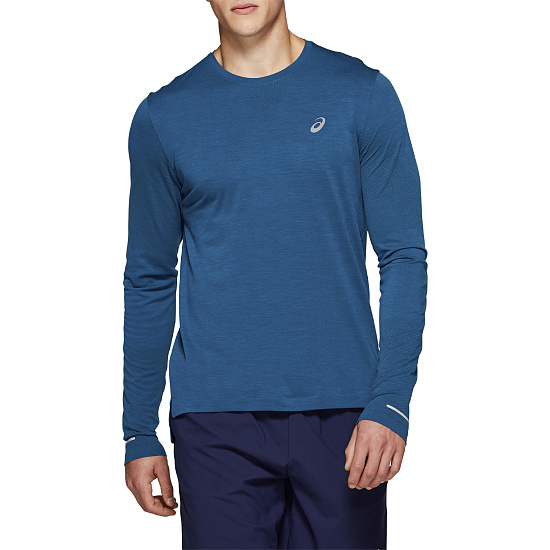 Футболка мужская ASICS Seamless LS Mako Blue - Фото 3 большая
