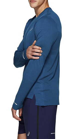 Футболка мужская ASICS Seamless LS Mako Blue - Фото 4 большая