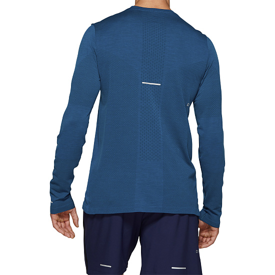 Футболка мужская ASICS Seamless LS Mako Blue - Фото 5 большая