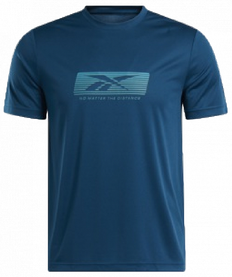 Футболка мужская Reebok No Matter The Dist Gfx Синий - Фото 1 большая