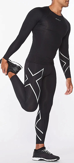 Футболка мужская 2XU Core Compression L/S Black/Silver - Фото 4 большая