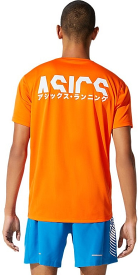 Футболка мужская ASICS Katakana Ss Marigold Orange - Фото 3 большая