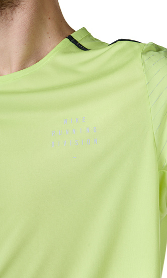 Футболка мужская Nike Dri-FIT Rise 365 Run Division Lt Lemon Twist/Reflective Silver - Фото 5 большая