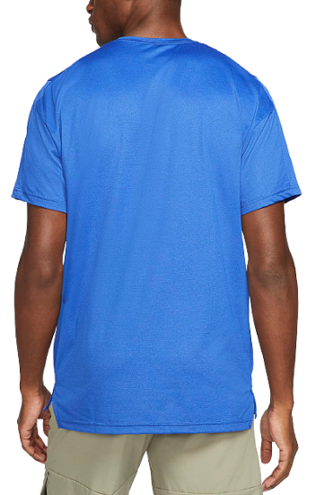 Футболка мужская Nike Pro Dri-FIT Blue Void/Game Royal/Heather/Black - Фото 2 большая
