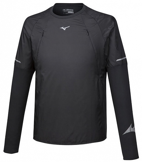 Футболка мужская Mizuno Hineri Hybrid LS Чер - Фото 1 большая
