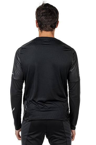 Футболка мужская Mizuno Hineri Hybrid LS Чер - Фото 7 большая