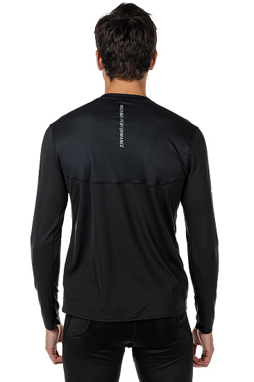 Футболка мужская Mizuno BT Mesh LS Чер - Фото 6 большая