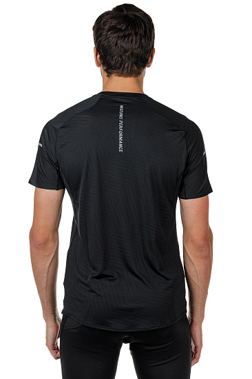 Футболка мужская Mizuno Aero Чер/Бел - Фото 7 большая