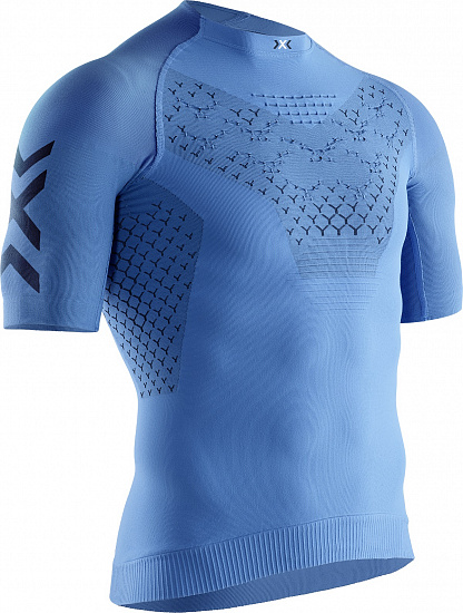 Футболка мужская X-Bionic Twyce Run 4.0 SS Twyce Blue/Opal Black - Фото 1 большая
