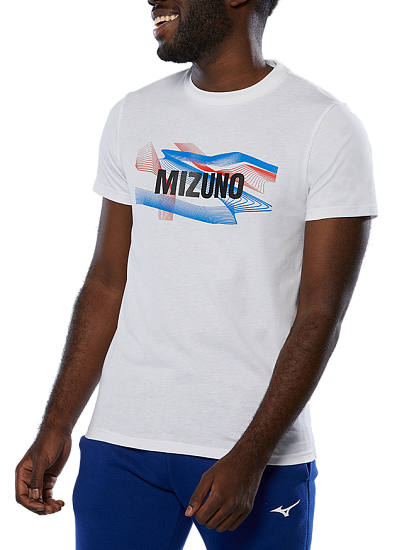 Футболка мужская Mizuno Graphic Tee White - Фото 3 большая