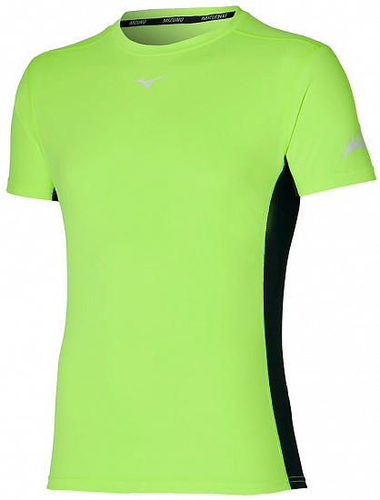 Футболка мужская Mizuno Sun Protect нео. лайм - Фото 1 большая