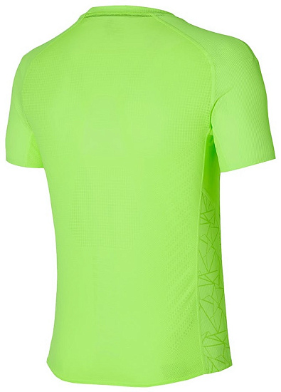 Футболка мужская Mizuno Aero нео. лайм - Фото 2 большая