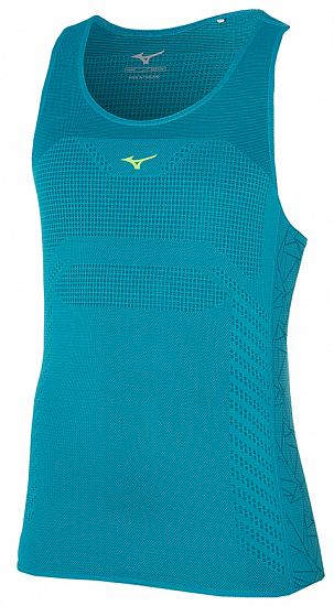 Майка мужская Mizuno Aero синий/зеленый - Фото 1 большая