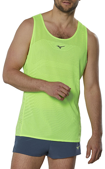 Майка мужская Mizuno Aero нео. лайм - Фото 4 большая