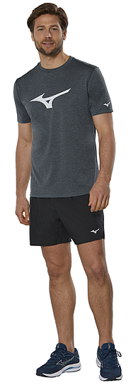 Футболка мужская Mizuno Core RB серый - Фото 6 большая