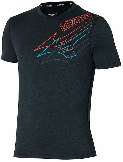Футболка мужская Mizuno Core Graphic черный - Фото 1 большая