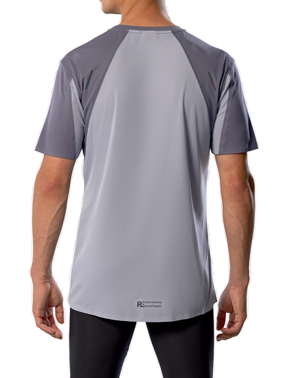 Футболка мужская Mizuno Tech Light Daf SS Odyssey Gray - Фото 4 большая