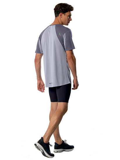 Футболка мужская Mizuno Tech Light Daf SS Odyssey Gray - Фото 6 большая