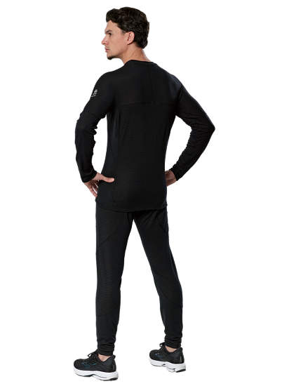 Лонгслив мужской Mizuno Prem Merino Wool Crew Neck Black - Фото 2 большая