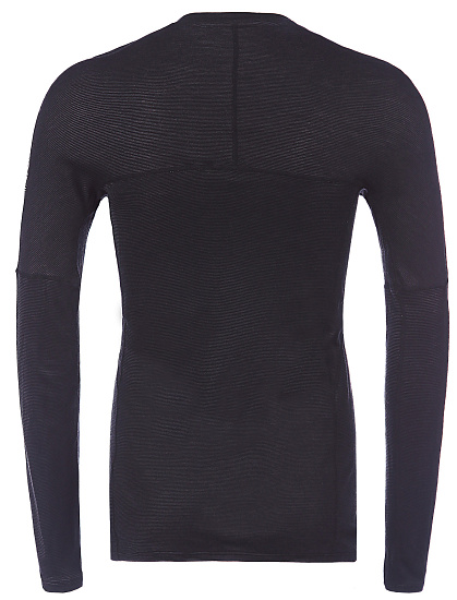 Лонгслив мужской Mizuno Prem Merino Wool Crew Neck Black - Фото 2 большая