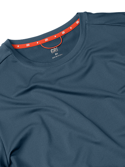 Футболка мужская GRI Лето Синий - Фото 6 большая