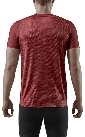 Футболка мужская CEP C830M Dark red - Фото 4 большая