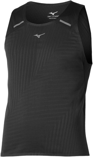 Майка мужская Mizuno Tech Light Singlet Black - Фото 1 большая