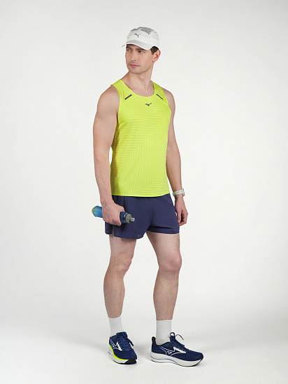 Майка мужская Mizuno Tech Light Singlet Lightning Yellow - Фото 3 большая