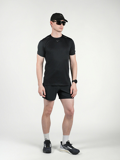 Футболка мужская Mizuno Tech Light Black - Фото 3 большая
