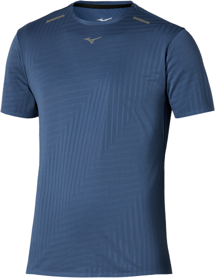 Футболка мужская Mizuno Tech Light Estate Blue - Фото 1 большая