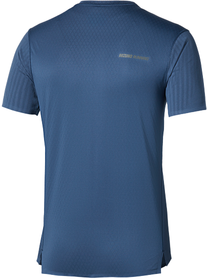 Футболка мужская Mizuno Tech Light Estate Blue - Фото 2 большая