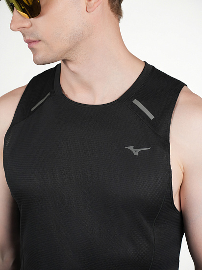 Майка мужская Mizuno Active Dryaeroflow Black - Фото 8 большая