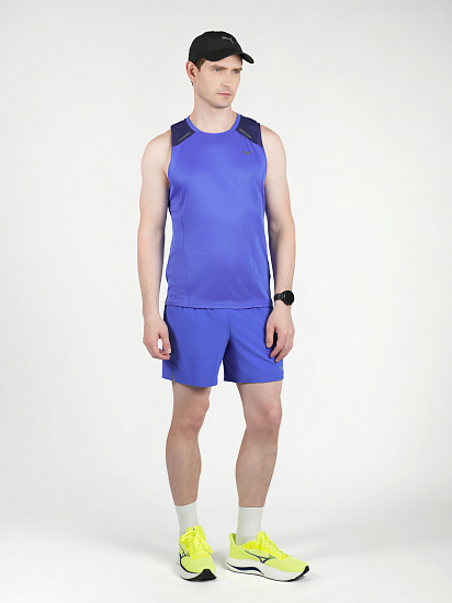 Майка мужская Mizuno Active Dryaeroflow Dazzling Blue - Фото 3 большая