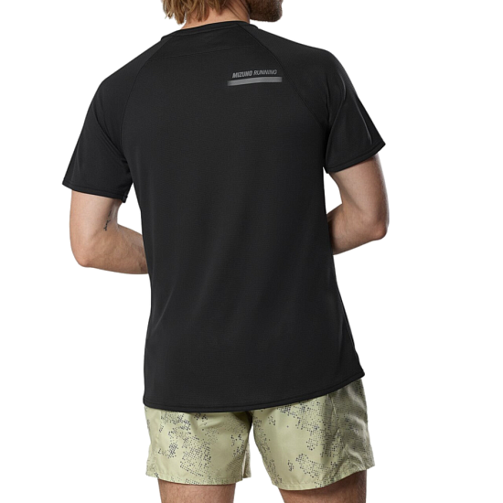 Футболка мужская Mizuno Active Dryaeroflow Black - Фото 4 большая