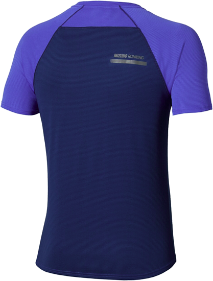 Футболка мужская Mizuno Active Dryaeroflow Dazzling Blue - Фото 2 большая