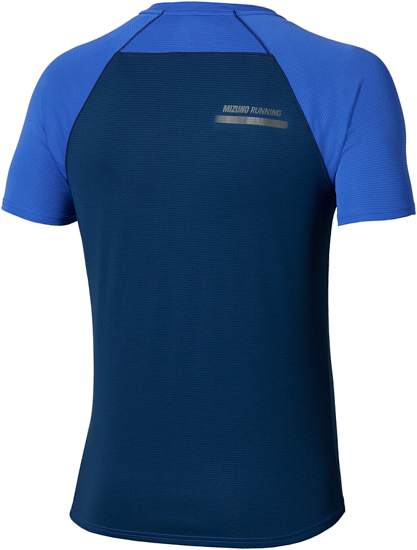 Футболка мужская Mizuno Active Dryaeroflow Dazzling Blue - Фото 2 большая
