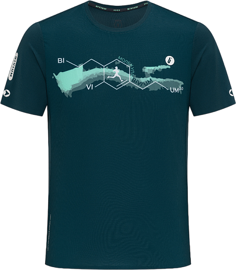 Футболка мужская Bivium Тайм 2.0 Сине-Зеленый - Фото 1 большая