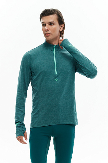 Лонгслив мужской Bivium Разминка 2.0 Сине-Зеленый - Фото 2 большая