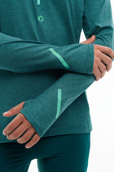 Лонгслив мужской Bivium Разминка 2.0 Сине-Зеленый - Фото 7 большая