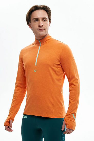Лонгслив мужской Bivium Разминка 2.0 Оранжевый - Фото 2 большая
