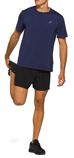 Футболка мужская ASICS Race SS Top Peacoat - Фото 6 большая