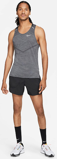 Майка мужская Nike Dri-FIT ADV Techknit Ultra Black/Iron Grey - Фото 2 большая