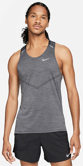 Майка мужская Nike Dri-FIT ADV Techknit Ultra Black/Iron Grey - Фото 3 большая